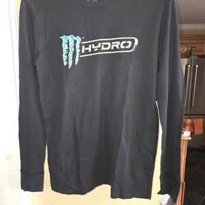Monster Hydro Black Long Sleeve Men's Tees